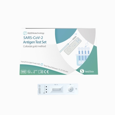 тест антигена SARS-CoV-2 70mm пластиковый установил пробирку набора носоглоточную 5 частей